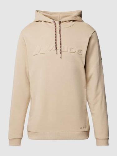 VAUDE Hoodie mit Label-Detail Modell 'Manulau' in Offwhite, Größe XL