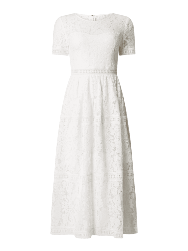 Apart Glamour Cocktailkleid aus Spitze in Offwhite, Größe 36