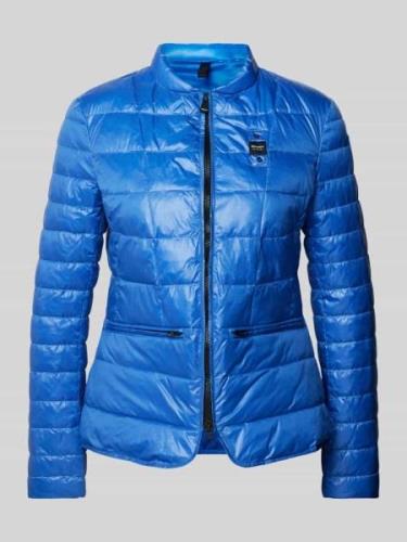 Blauer Usa Steppjacke mit Zweiwege-Reißverschluss in Blau, Größe M