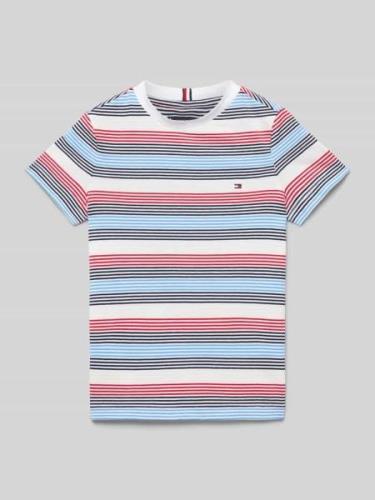 Tommy Hilfiger Kids T-Shirt mit Streifenmuster in Rot, Größe 98