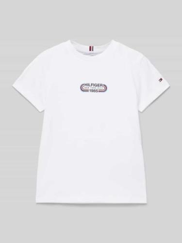 Tommy Hilfiger Kids T-Shirt mit Label-Print in Weiss, Größe 92
