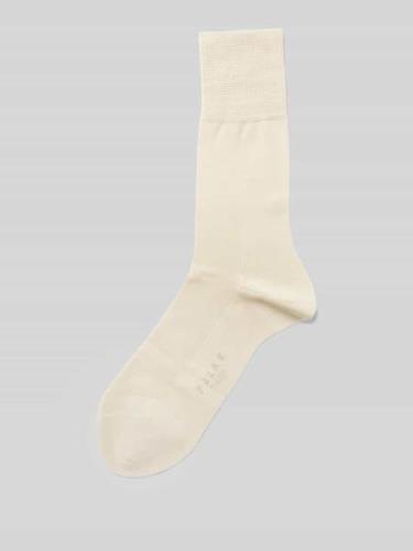 Falke Socken mit Label-Schriftzug Modell 'Tiago' in Offwhite, Größe 41...