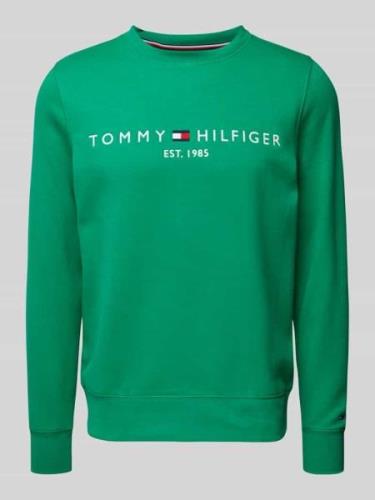 Tommy Hilfiger Sweatshirt mit Label-Stitching in Hellgruen, Größe M