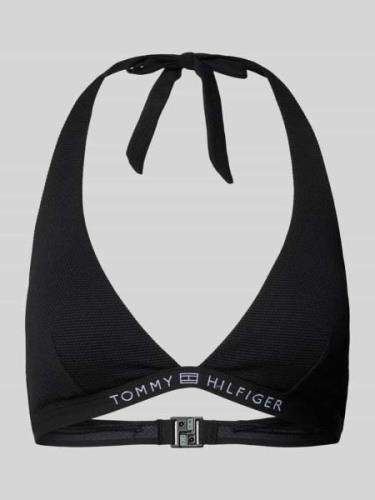 TOMMY HILFIGER Bikini-Oberteil mit Neckholder in Black, Größe XS
