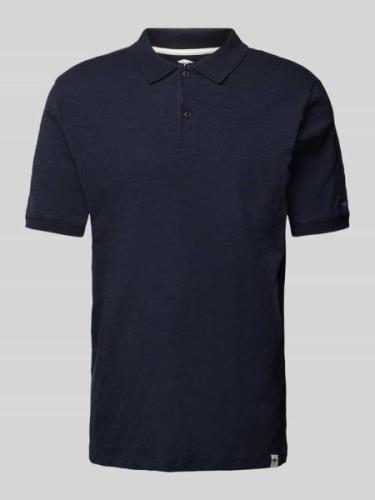 Fynch-Hatton Regular Fit Poloshirt im unifarbenen Design in Marine Mel...