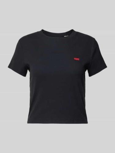 Levi's® T-Shirt mit Label-Detail und Rundhalsausschnitt in Black, Größ...