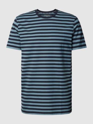 Christian Berg Men T-Shirt mit Streifenmuster in Marine, Größe 3XL