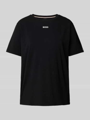 BOSS Pyjama-Oberteil mit Label-Print in Black, Größe XS