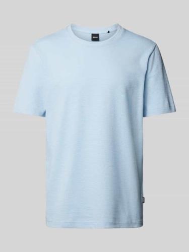 BOSS T-Shirt in unifarbenem Design Modell 'TIBURT' in Bleu, Größe M