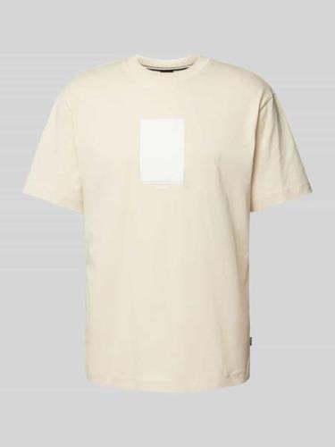 BOSS T-Shirt mit Statement- und Label-Print Modell 'Tessin' in Offwhit...