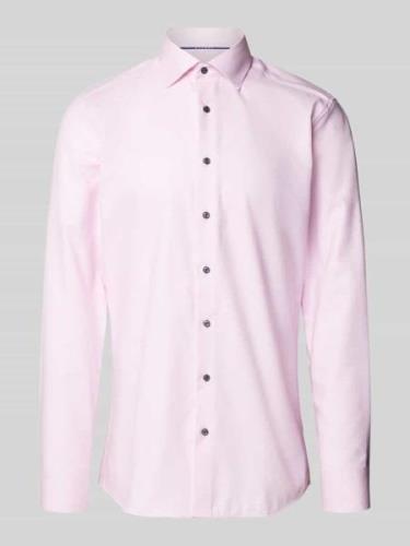 Eterna Slim Fit Business-Hemd mit Strukturmuster in Rose, Größe 39