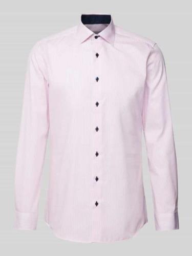 Eterna Slim Fit Business-Hemd mit Streifenmuster in Rose, Größe 40
