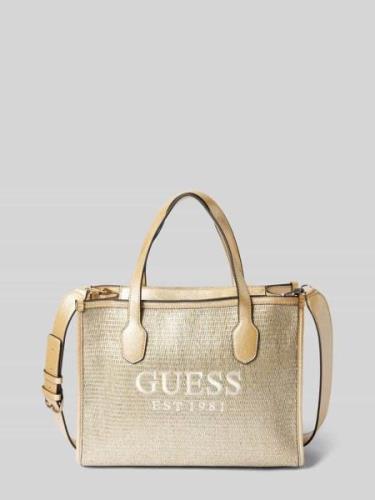 Guess Tote Bag mit Label-Stitching Modell 'SILVANA' in Gold, Größe One...