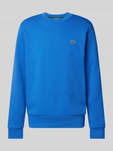 Lacoste Sweatshirt mit Logo-Patch in Blau, Größe S