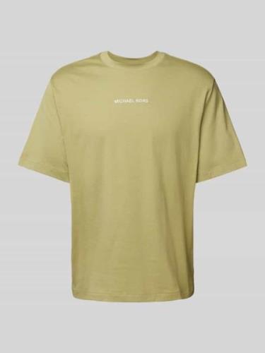 Michael Kors T-Shirt mit Label-Stitching Modell 'VICTORY' in Gruen, Gr...