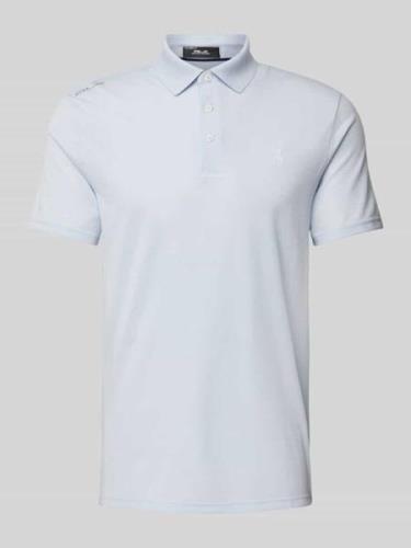 Polo Ralph Lauren Tailored Fit Poloshirt mit Label-Stitching in Hellbl...