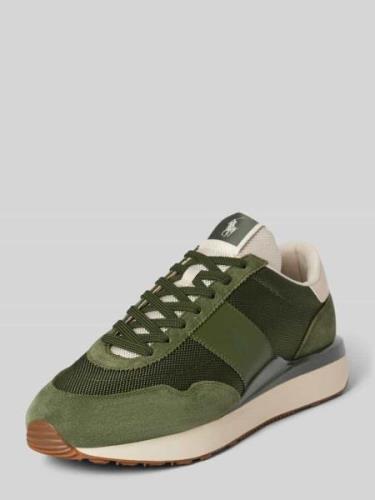 Polo Ralph Lauren Sneaker mit Label-Stitching in Oliv, Größe 45