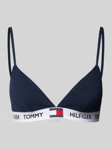 TOMMY HILFIGER Triangel-BH mit Label-Bund in Dunkelblau, Größe S