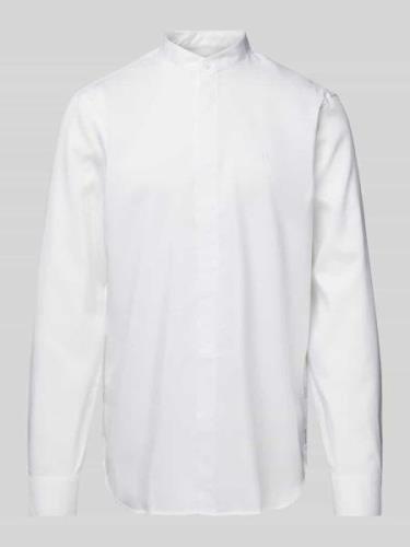 ARMANI EXCHANGE Regular Fit Freizeithemd mit Label-Stitching in Weiss,...