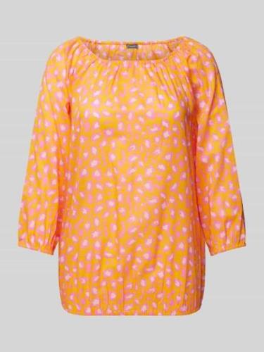 Montego Blusenshirt mit Animal-Print in Apricot, Größe 34