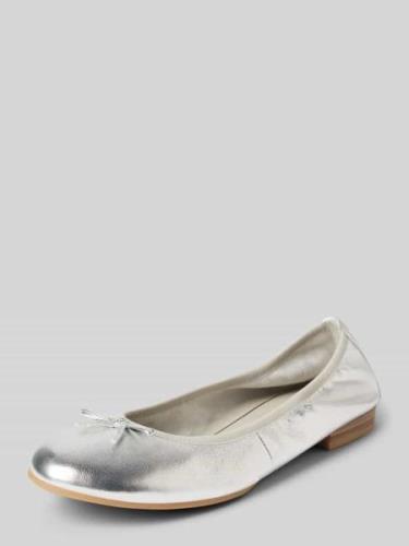 Tamaris Ballerinas in unifarbenem Design in Silber, Größe 37