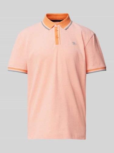 Tom Tailor Regular Fit Poloshirt mit Kontraststreifen in Orange, Größe...