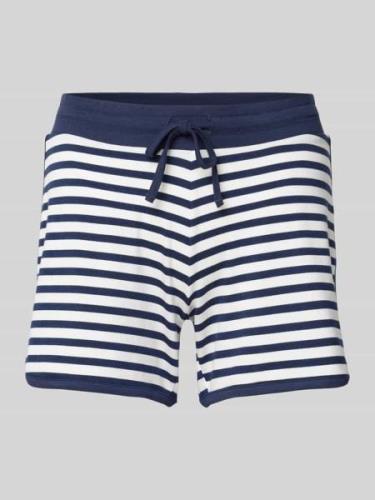 Mey Shorts mit Streifenmuster in Marine, Größe M