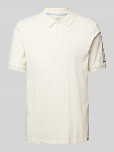 Fynch-Hatton Regular Fit Poloshirt im unifarbenen Design in Offwhite M...