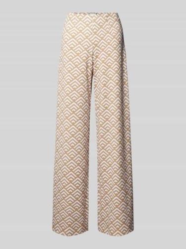 SEDUCTIVE Hose mit Allover-Muster Modell 'KIMBERLY' in Beige, Größe 40