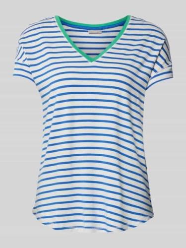 Fransa T-Shirt mit Streifenmuster Modell 'Feporsi' in Royal, Größe XS