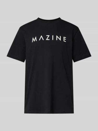 Mazine T-Shirt mit Label-Print Modell 'Hurry' in Black, Größe S