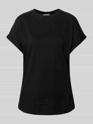 Mango T-Shirt in unifarbenem Design Modell 'SEVILLA' in Black, Größe X...