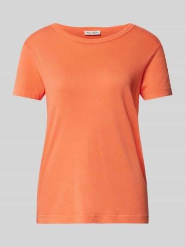 Marc O'Polo T-Shirt im unifarbenen Design in Orange, Größe S