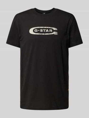 G-Star Raw T-Shirt mit Label-Print in Black, Größe S