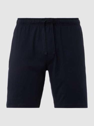 Schiesser Sweatshorts mit Karomuster Modell 'Boxer' in Marine, Größe 5...