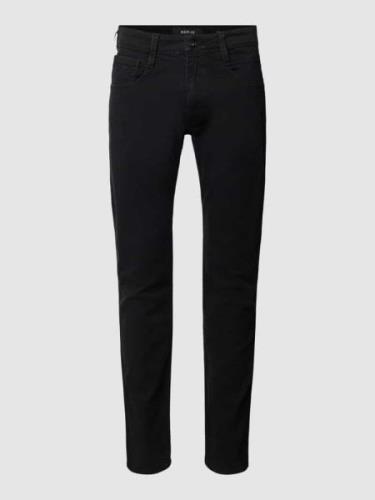 Replay Straight Fit Jeans im 5-Pocket-Design Modell 'ANBASS' in Black,...