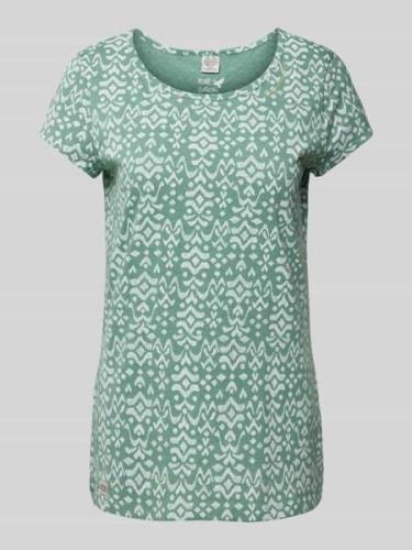 Ragwear T-Shirt mit Allover-Muster Modell 'Mintt' in Mint, Größe XS