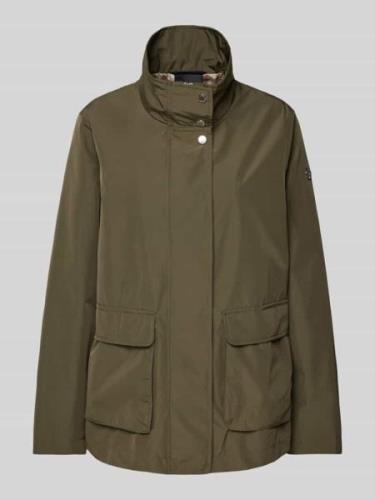 Fuchs Schmitt Jacke mit Label-Applikation in Oliv, Größe 38