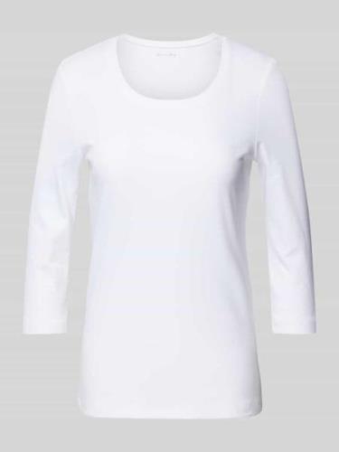 Christian Berg Woman T-Shirt mit 3/4-Arm in unifarbenem Design in Weis...