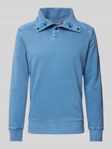 Wellensteyn Sweatshirt mit Label-Patch in Blau, Größe S