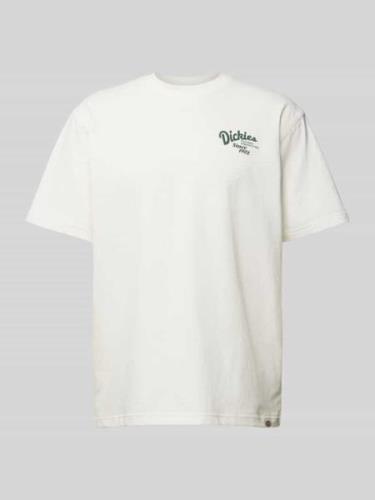 Dickies T-Shirt mit Label-Print Modell 'RAVEN' in Offwhite, Größe XL