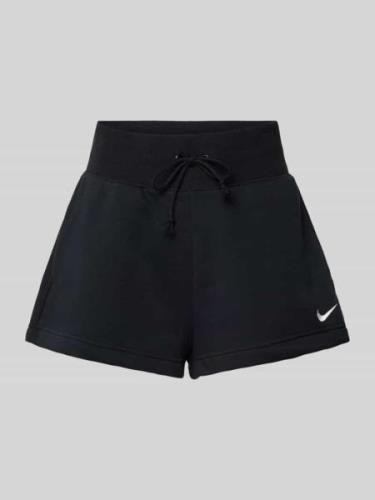 Nike Shorts in unifarbenem Design mit Label-Stitching in Black, Größe ...