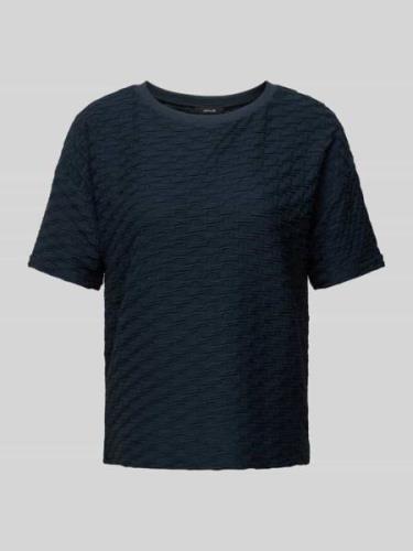 OPUS T-Shirt mit Strukturmuster Modell 'Sellona' in Marine, Größe 38