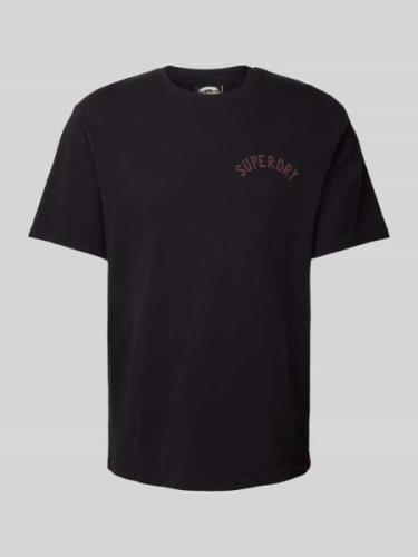 Superdry T-Shirt mit Label-Print Modell 'TATTOO' in Black, Größe S