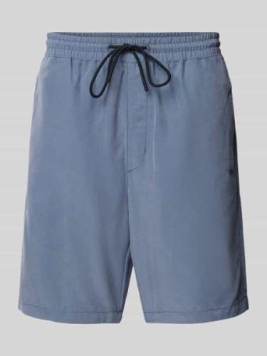 HUGO Shorts mit Eingrifftaschen Modell 'Dan' in Rauchblau, Größe S