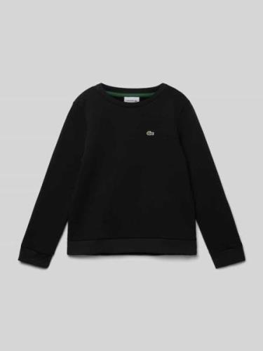 Lacoste Sweatshirt in unifarbenem Design in Black, Größe 152
