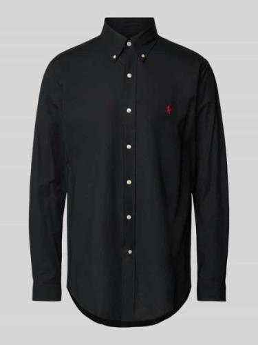 Polo Ralph Lauren Custom Fit Freizeithemd mit Logo-Stitching in BLACK,...