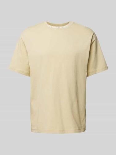 The North Face T-Shirt mit Label-Print Modell 'ZUMU' in Beige, Größe M