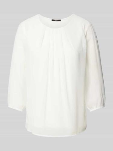 Zero Bluse mit gelegten Falten in Offwhite, Größe 44