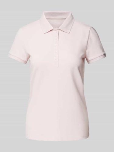 Montego Regular Fit Poloshirt in unifarbenem Design in Rose, Größe XS